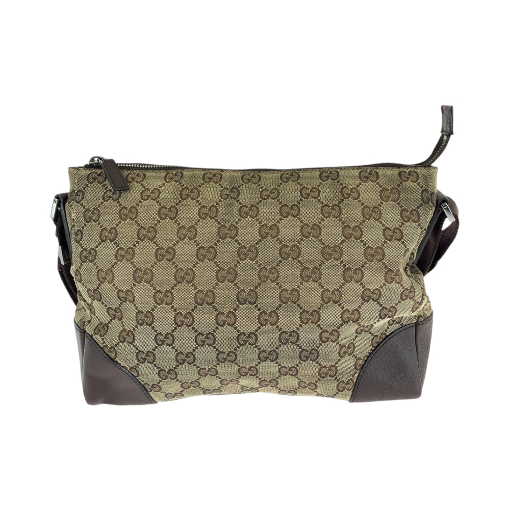 GUCCI Brown Beige Shoulder Bag Messenger GG Canvas - Picture 3 of 10